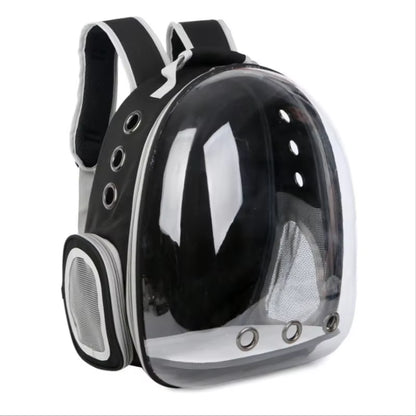 Transparent Capsule Pet Backpack for Cats and Small Animals - Breathable and Portable Carrier for Travel