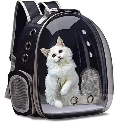 Transparent Capsule Pet Backpack for Cats and Small Animals - Breathable and Portable Carrier for Travel