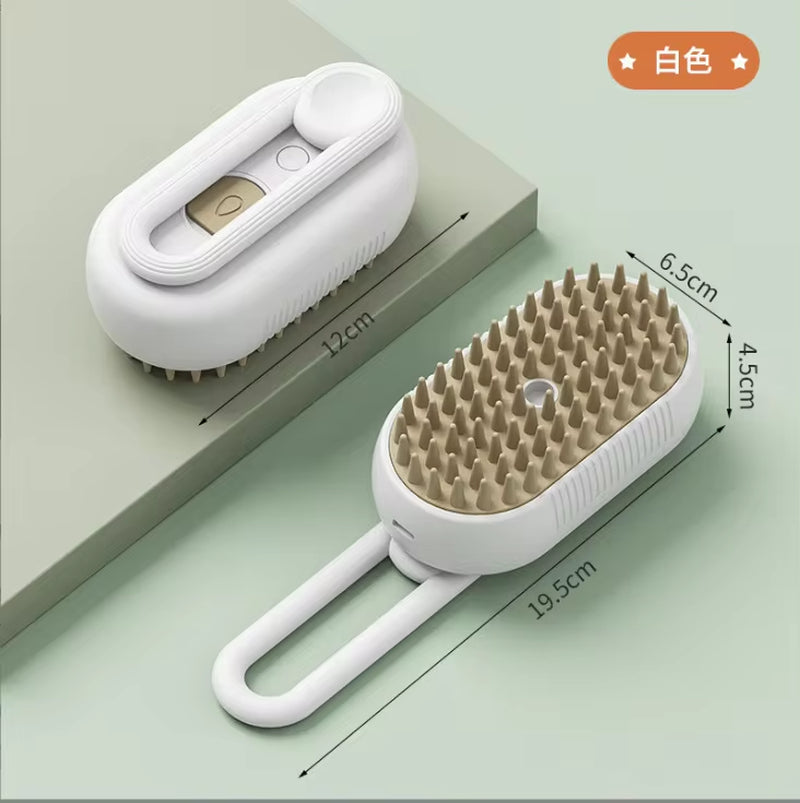 Electric Pet Spray Comb for Cats and Dogs - One-Key Spray Hair Removal and Massage Brush