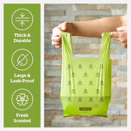 Pogi's Premium Dog Waste Bags with Handles – Extra-Thick, Leak-Proof, Large Size, Fresh Scent, 900-Count