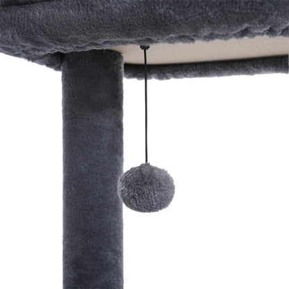 61" Cat Tree Tower for Indoor Cats with Platform and Scratching Posts, Cat Condo Cat Tree House in Pet Supplies, Gray