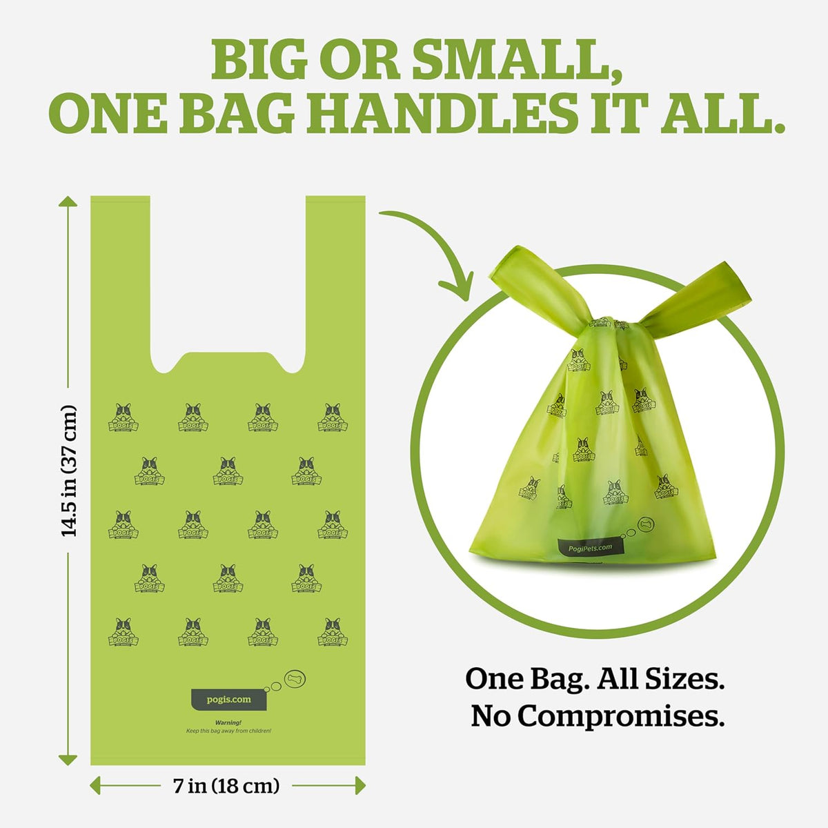 Pogi's Premium Dog Waste Bags with Handles – Extra-Thick, Leak-Proof, Large Size, Fresh Scent, 900-Count